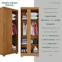 Ver imagem 6 de Guarda-Roupa Modulado Canto com Pé 1 Porta Fortaleza Marrom/Cinamomo