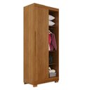 Ver imagem 2 de Guarda-Roupa Modulado Canto com Pé 1 Porta Fortaleza Marrom/Cinamomo
