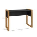 Ver imagem 5 de Mesa de Escritório Moderna Jade Freijo sem Gavetas MDF 107,50cm Preto Loja Sheep