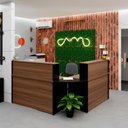 Ver imagem 2 de Balcão Atendimento de Canto C/ Gaveteiro Recepção 1400x600 Netmobil - Nogal