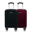 Ver imagem 1 de Kit Duas Malas de Bordo Pp Rígidas 360º - Gladiador A5mb Cor:preto e Cereja