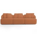 Ver imagem 2 de Sofá 3 Lugares para Sala de Estar Living 228cm Arlo F04 Bouclê Terracota - Lyam Decor