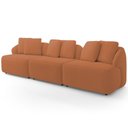Ver imagem 6 de Sofá 3 Lugares para Sala de Estar Living 228cm Arlo F04 Bouclê Terracota - Lyam Decor