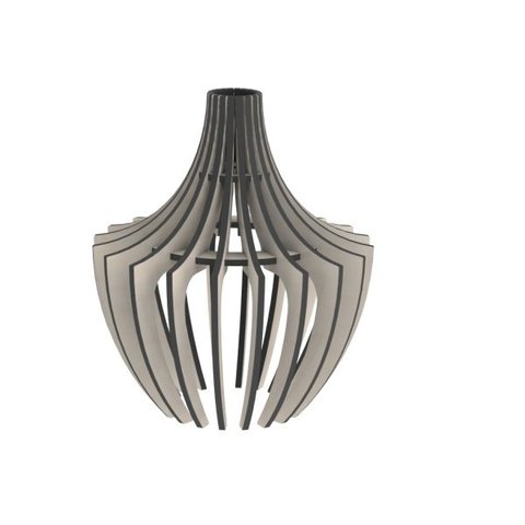 Luminária Teto tipo Pendente ARANHA MDF - Completa - Cor: Preta