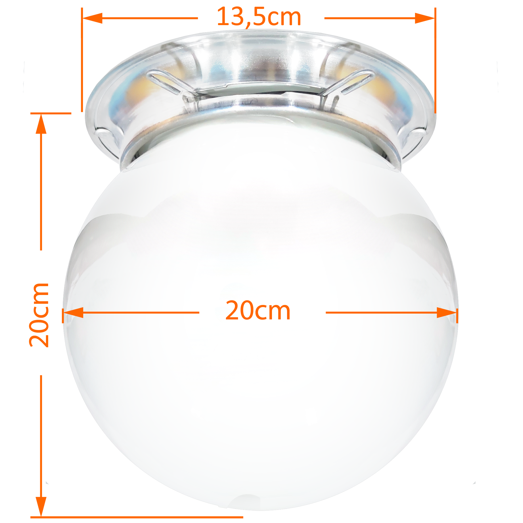 Plafon Colonial Chapa Natural Globo Leitoso 10x20 Retrô - 2