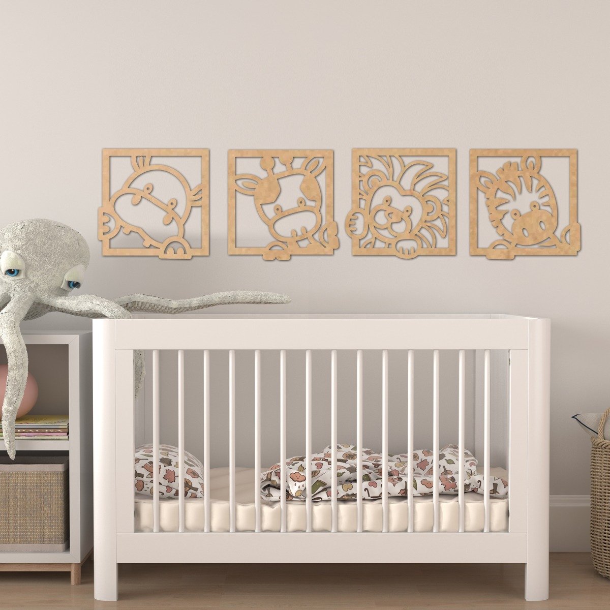 Apliques Decorativos Quadrinhos Quarto Infantil Safari Baby - 4