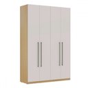 Ver imagem 2 de Guarda-roupa Solteiro Infinity 4 Portas 3 Gavetas Savana/branco - Genialflex