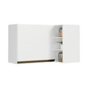 Ver imagem 1 de Armário de Cozinha Aéreo Canto com 1 Porta e Nichos 90cm Florença Multimóveis MP2430 Branco