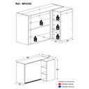 Ver imagem 2 de Armário de Cozinha Aéreo Canto com 1 Porta e Nichos 90cm Florença Multimóveis MP2430 Branco