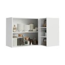 Ver imagem 3 de Armário de Cozinha Aéreo Canto com 1 Porta e Nichos 90cm Florença Multimóveis MP2430 Branco