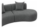 Ver imagem 5 de Sofá Modular Curvo 360cm Orgânico Virginia Bouclé Cinza-Escuro