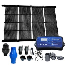 KIT AQUECIMENTO SOLAR PISCINA 17 PLACAS 3MT+ CONTROL+ VALVS - 1
