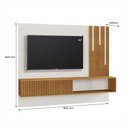 Ver imagem 3 de Painel Roma com Led Cascata Cor:off White/naturalle