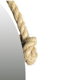 Espelho Decorativo Adnet Vintage Alça Sisal Natural 60 cm Redondo 60 cm - 4