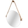 Espelho Decorativo Adnet Vintage Alça Sisal Natural 60 cm Redondo 60 cm - 3
