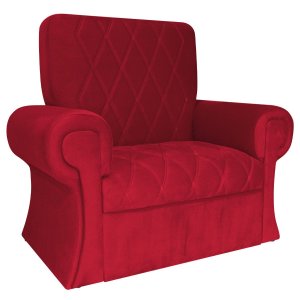 Poltrona Natalina Papai Noel Santa Claus Suede