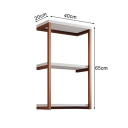 Nicho De Parede Industrial 3 Prateleiras Milão - Cobre E Branco - 3