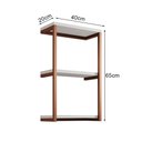 Ver imagem 3 de Nicho De Parede Industrial 3 Prateleiras Milão - Cobre E Branco