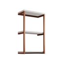 Ver imagem 2 de Nicho De Parede Industrial 3 Prateleiras Milão - Cobre E Branco