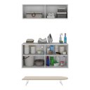 Ver imagem 3 de Kit Armário de Lavanderia Aéreo com Balcão e Tábua de Passar 4 Portas Multimóveis Mx5065 Branco