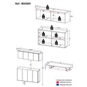 Ver imagem 2 de Kit Armário de Lavanderia Aéreo com Balcão e Tábua de Passar 4 Portas Multimóveis Mx5065 Branco