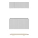 Ver imagem 4 de Kit Armário de Lavanderia Aéreo com Balcão e Tábua de Passar 4 Portas Multimóveis Mx5065 Branco
