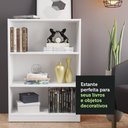 Ver imagem 7 de Estante para Livros Home Sala Madesa 6907 com 3 Nichos - Branco