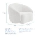 Ver mais imagens de Kit Divã Recamier Orgânico Marrocos 200cm Lado Esquerdo e 2 Poltronas Amore Bouclé Branco