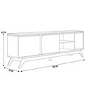 Ver imagem 4 de Rack para Sala de Estar Tv 70 Pol Pés Retrô Turkey L05 Nature Off White - Lyam Decor