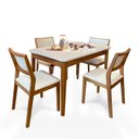 Ver imagem 1 de Mesa de Jantar Baoba com 4 Cadeiras Oiti 130x80