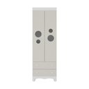 Ver imagem 6 de Guarda-roupa Infantil 62cm 2 Portas com Vidro e 2 Gavetas Suspiro Multimóveis Mp4456 Branco/off