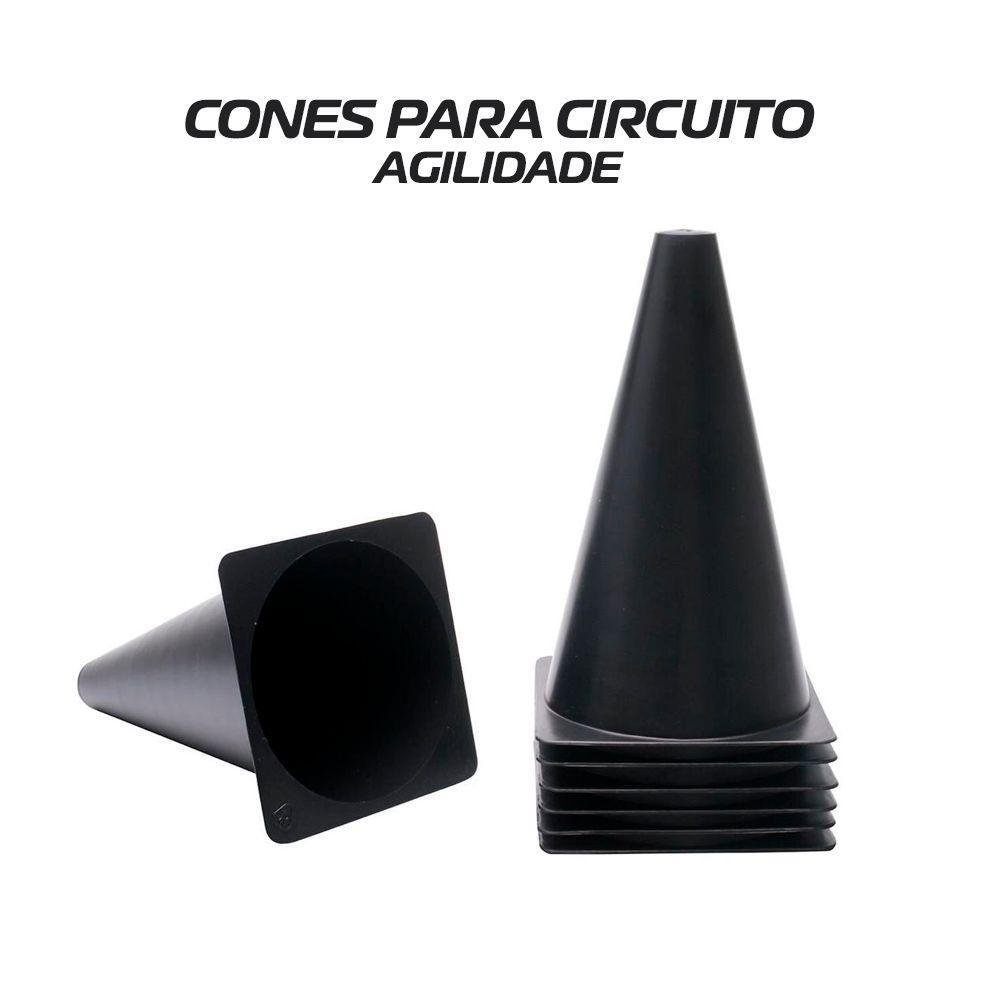 Kit 10 Cones Esportivos Para Circuito De Agilidade Funcional - 4