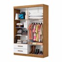 Ver imagem 2 de Guarda Roupa Casal Lu 4 Portas 2 Gavetas Carioca Móveis Cinamomo Branco