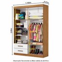 Ver imagem 5 de Guarda Roupa Casal Lu 4 Portas 2 Gavetas Carioca Móveis Cinamomo Branco