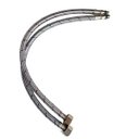 Ver imagem 1 de Engate Rabicho Par 50cm Par Mangueira Flexivel Misturador Monocomando Torneira Agua Quente Fria Cozi