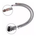 Ver imagem 2 de Engate Rabicho Par 50cm Par Mangueira Flexivel Misturador Monocomando Torneira Agua Quente Fria Cozi