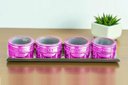 Ver imagem 2 de Kit 4 Porta Temperos Condimento Magnetico Colorido Inox Imã Roxo