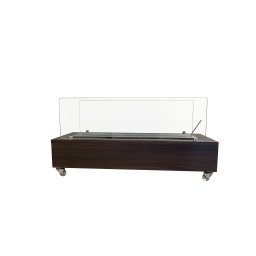 Lareira Ecológica 80 Cm Inox Completa Etanol Álcool Ol 800 Grande Carvalho Amadeirado - 3