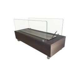 Lareira Ecológica 80 Cm Inox Completa Etanol Álcool Ol 800 Grande Carvalho Amadeirado - 2