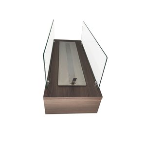 Lareira Ecológica 80 Cm Inox Completa Etanol Álcool Ol 800 Grande Carvalho Amadeirado