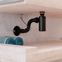 Ver imagem 2 de SIFAO COPO PRETO LINHA BLACK PARA LAVATORIO 7/8 BLUKIT