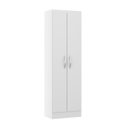 Ver imagem 1 de Armário Multiuso 52 X 170 Cm 2 Portas Prateleiras Mdp Branco 3000 - Menu