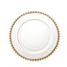 Prato Raso 28cm Cristal c/ Borda Dourada Pearl - Wolff - 1