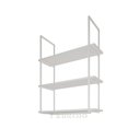 Ver imagem 2 de Prateleira Estilo Industrial Suspensa Teto Cozinha Nicho Denver 80cm - Branco