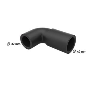 Curva de Borracha Reducao 40 X 32 Mm Paralelo Curva 40x32