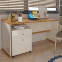 Ver imagem 1 de Kit Escritório Office Escrivaninha e Gaveteiro Berlin - Vianossa