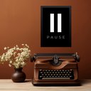 Ver imagem 2 de Quadro Decorativo Minimalista Pause 45x34cm - com Vidro:moldura Preta