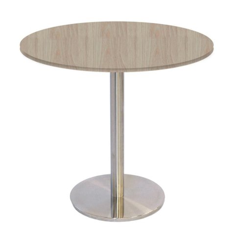 Mesa Bistrô Beta 112,50 Cm (alt) Disco Redondo Tampo Mdp Redondo 80 Cm (larg) X 2,50 Cm (alt) Noce