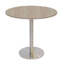 Ver imagem 1 de Mesa Bistrô Beta 112,50 Cm (alt) Disco Redondo Tampo Mdp Redondo 80 Cm (larg) X 2,50 Cm (alt) Noce