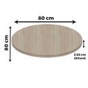 Ver imagem 3 de Mesa Bistrô Beta 112,50 Cm (alt) Disco Redondo Tampo Mdp Redondo 80 Cm (larg) X 2,50 Cm (alt) Noce